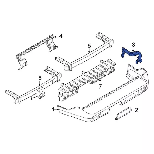 NZ6Z-17D943-A - Bumper Cover Support Rail - 2022-2026 Ford