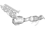 Catalytic Converter With Integrated Exhaust Manifold