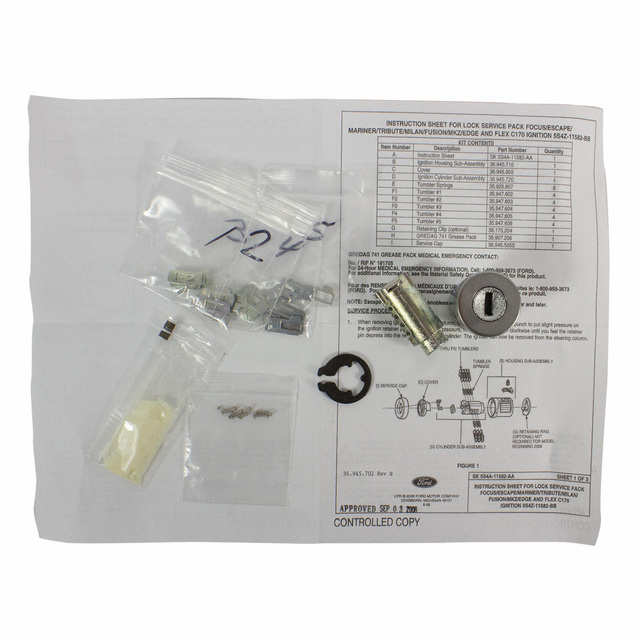 20002019 Ford OEM Ignition Lock Cylinder 5S4Z11582BB OEM Ford Parts