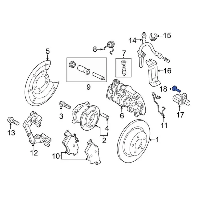 W710591-S300 - ABS Sensor Screw 2012-2023 Ford | Ford Parts Direct