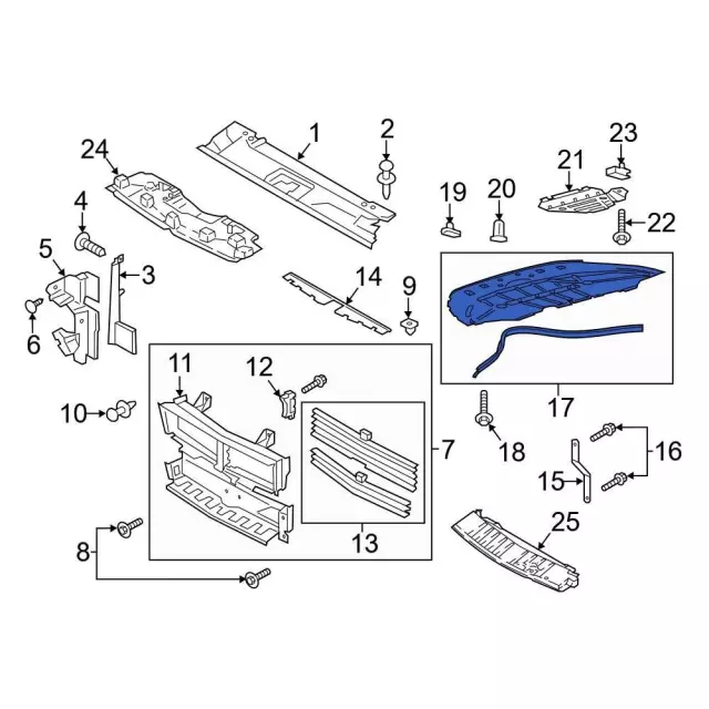 Front Engine Splash Shield For 2018-2023 Ford Mustang Replacement Underbody 257061