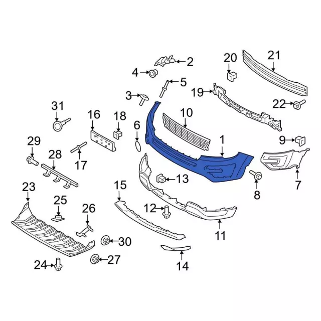 FB5Z-17D957-APTM - Bumper Cover Ford Parts Direct