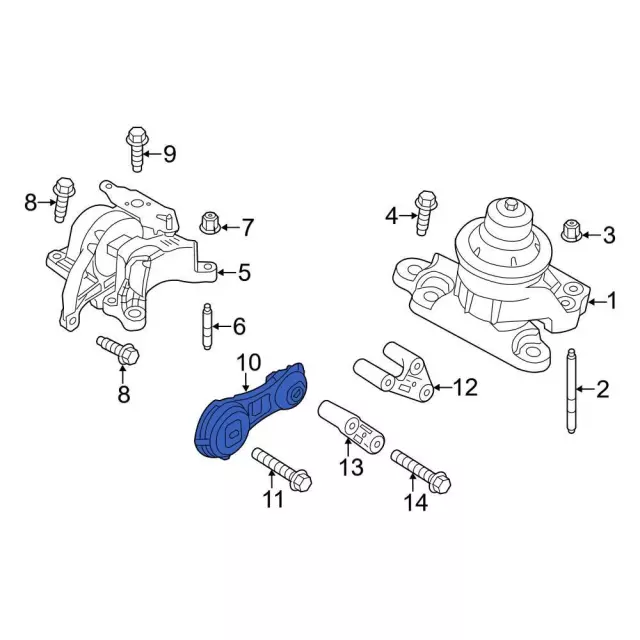 FB5Z-6068-D - Engine Support Rod 2016-2019 Ford | Ford Parts Direct