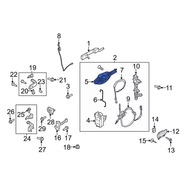 NL3Z-1526685-F - Handle Base - 2021-2025 Ford | Eastgate Ford Parts