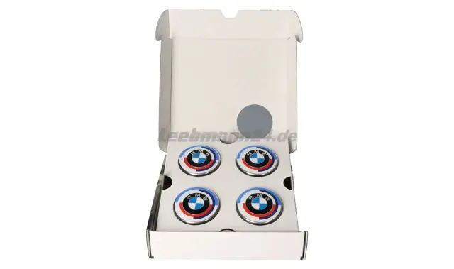 Genuine BMW 36-12-5-A57-484 | 50 Years M Wheel Center Cap Set 