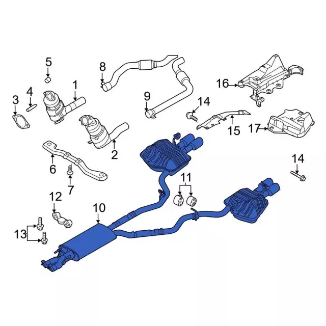 L1MZ-5230-F - Exhaust Muffler - 2020-2025 Ford Explorer | Eastgate