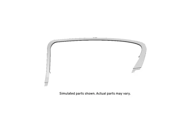 Jet Black Rear Driver Side Door Upper Garnish Molding