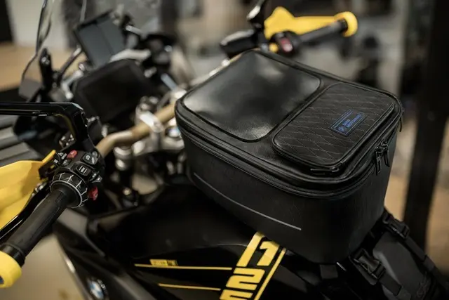 77455A0E751 - Large Black Collection tank bag 2003-2025 BMW