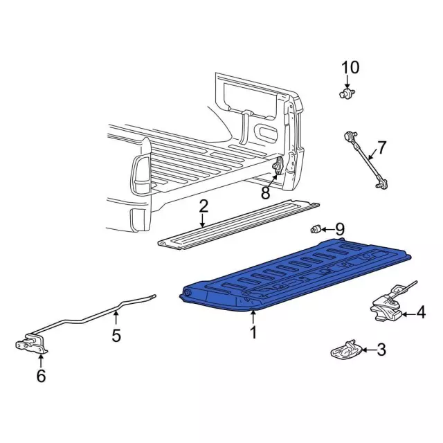 F65Z-9940700-AX - Tail Gate Ford Parts Direct