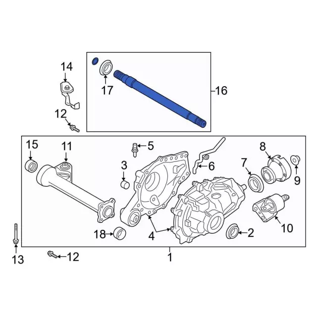 Axle Assembly - Driver's Side (LH) KB3Z-4234-C | TascaParts.com