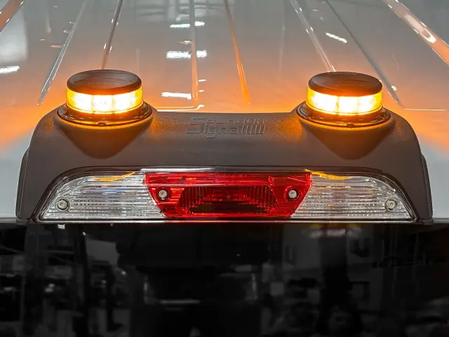 2x COB LED Grille Emergency Warning Strobe Lights – Amber – 12V – Universal – Bracket Mount