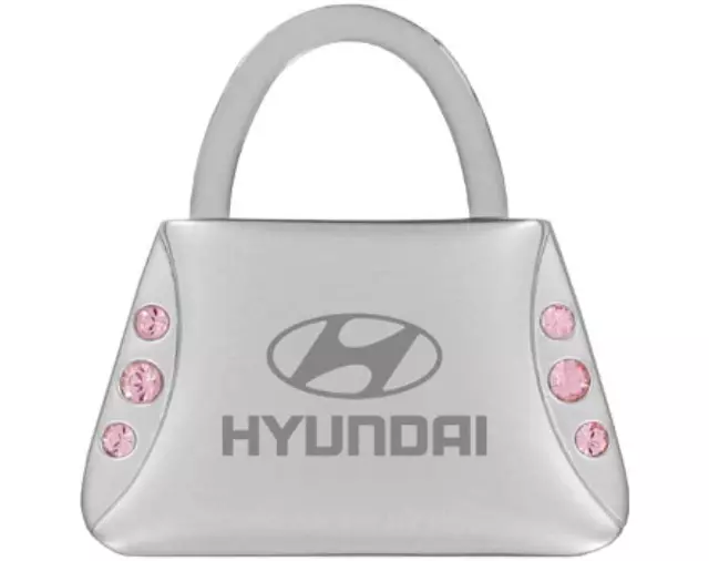 Purse Shape With 6 Pink Crystals From