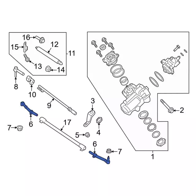 2023  2025 Ford Inner Tie Rod PC3Z3A131A