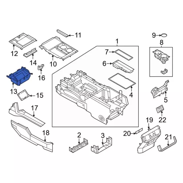 ml3z15045g74ba - Ford Console Tray | Levittown Ford Parts