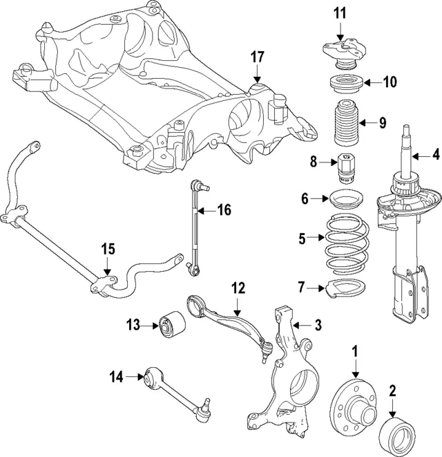 Genuine OEM Strut | 204-323-18-00-64 | Fits Select 2010-2011