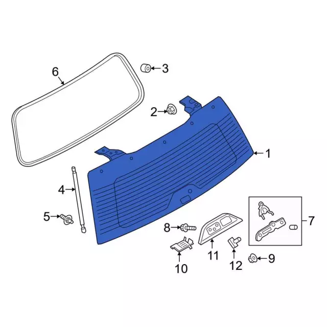 JL1Z-78422A12-A - Lift Gate Glass - 2018-2024 Ford | Eastgate Ford