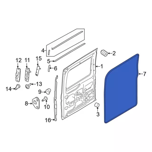 BK3Z-1551400-C - Upper Weather-Strip Extension Ford Parts Direct
