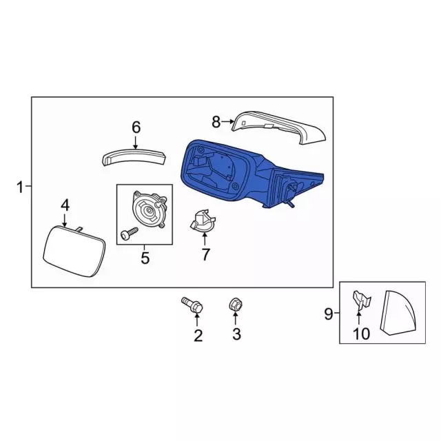 GB5Z-17683-CCPTM - Mirror Outside Ford Parts Direct