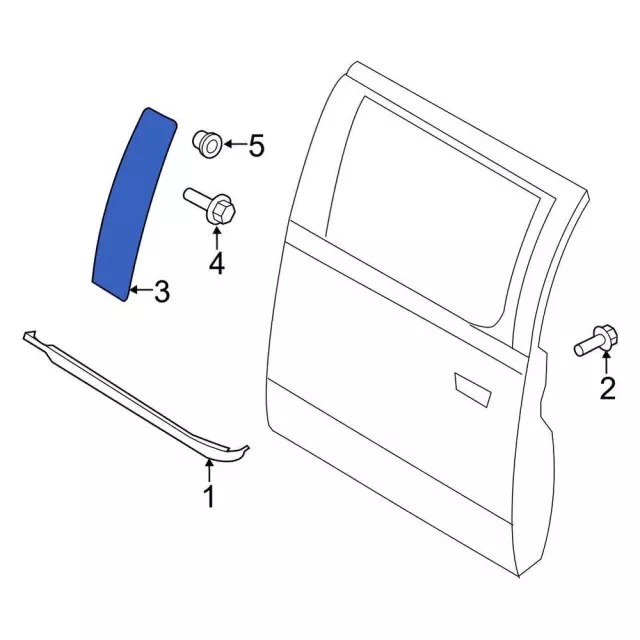 フレア FL3Z-1520555-SG - Molding Door Outside Ford Parts Direct