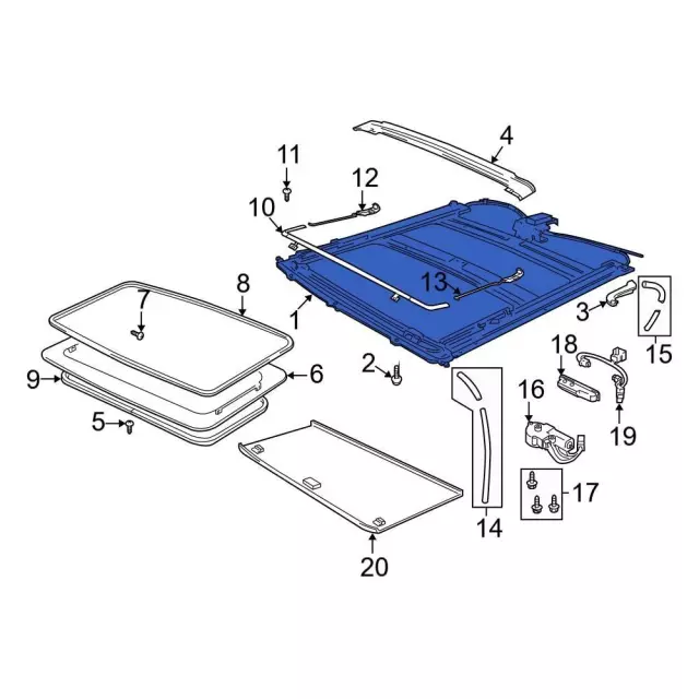 5C3Z-26502C22-AA - Sunroof Frame 2005-2007 Ford | Online Ford