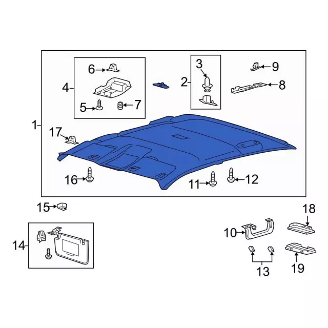 KB3Z-2651916-AA - Headliner 2019-2023 Ford Ranger | Ford Parts Direct