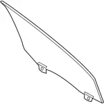 RH Passenger-Side Front Door Glass Assembly