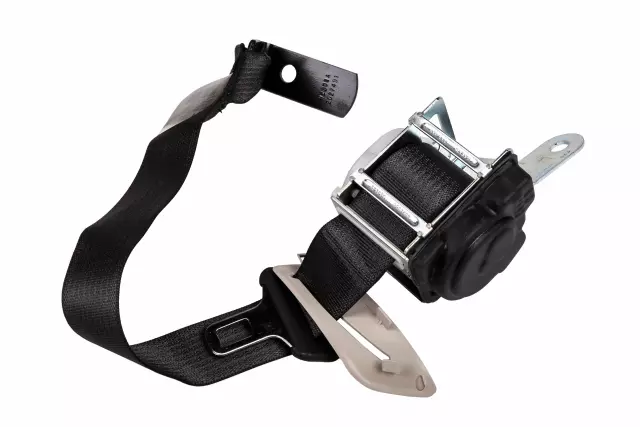 Ebony Rear Driver Side Seat Belt with Retractor