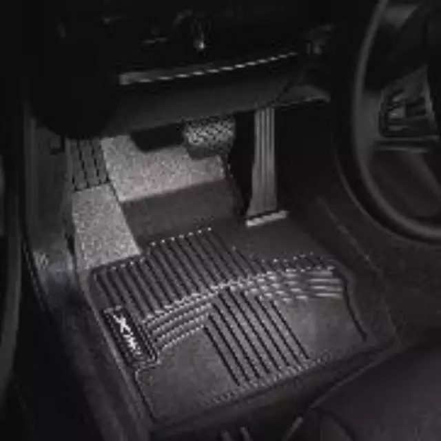 Xcessmotors Floor Mat Set For BMW F10 5 Series Sedan 2011–2016 – 4pc Black Nylon Carpets