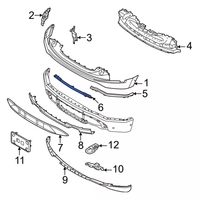 NL3Z-17626-D - Center Molding 2022-2025 Ford F-150 Lightning