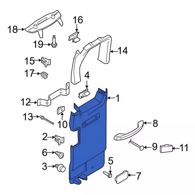 ek4z6127419af - Ford Door Interior Trim Panel | Levittown Ford Parts