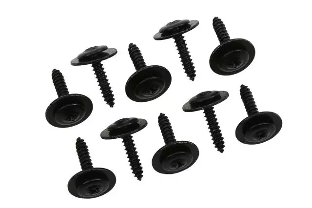 11609406 - Body: Fender Liner Screw for Buick: Enclave, LeSabre, Park Avenue | Cadillac: CTS, DeVille, Escalade, Escalade ESV, Escalade EXT | Chevrolet: Avalanche, Cobalt, Suburban 1500, Suburban 2500, Tahoe | GMC: Acadia, Acadia Limited, Yukon, Yukon XL 1500, Yukon XL 2500 | Hummer: H2, H3T | Oldsmobile: Intrigue | Pontiac: Aztek, Bonneville, G5, Montana, Solstice, Trans Sport | Saturn: Aura, Outlook, Sky Image