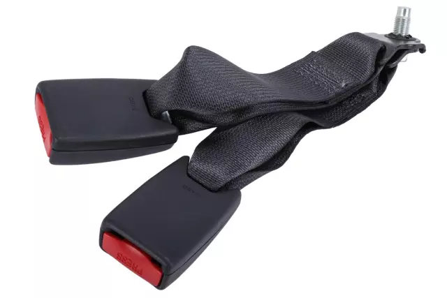 Gray Rear Driver Side Center Seat Belt with Buckle