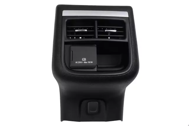 Jet Black Front Floor Console Rear Trim Panel