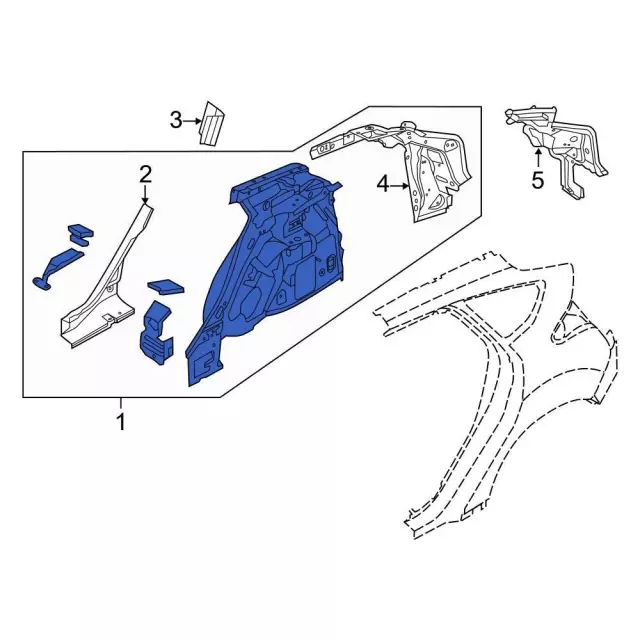 2012-2018 Ford Focus Quarter Panel CM5Z-5827841-A