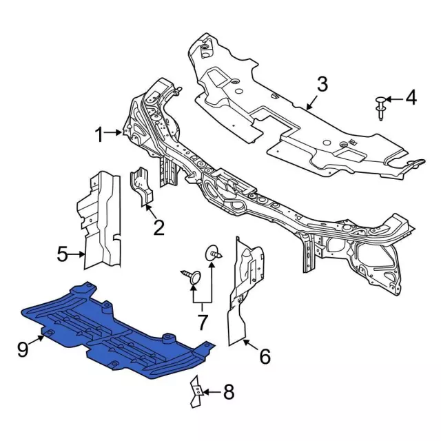dr3z17626b - Ford Radiator Support Splash Shield | Levittown Ford