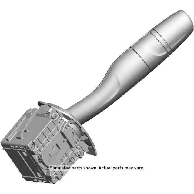 Black Windshield Wiper and Washer Switch