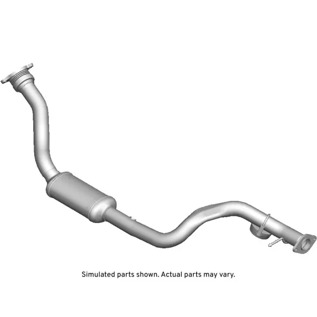 3-Way Catalytic Converter with Pipes, Flange, Bracket, and Coupling