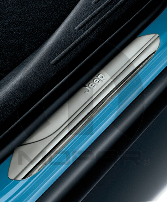20152021 Jeep Renegade Door Sill Guard, Jeep Logo, Front 82214263AB