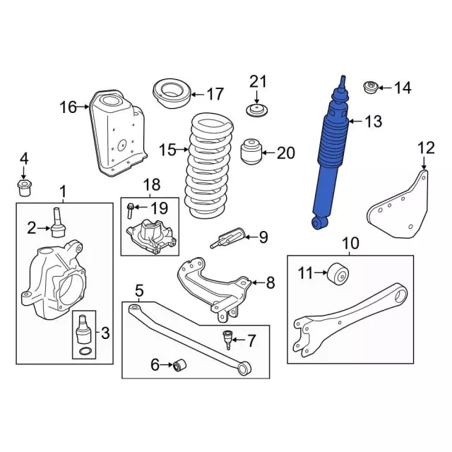 2020-2022 Ford Shock Absorber LC3Z-18124-Q | OEM Parts Online