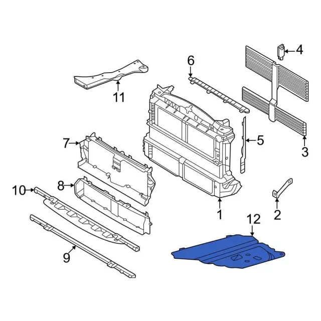 lx6z6775ab - Ford Radiator Support Splash Shield | Levittown Ford