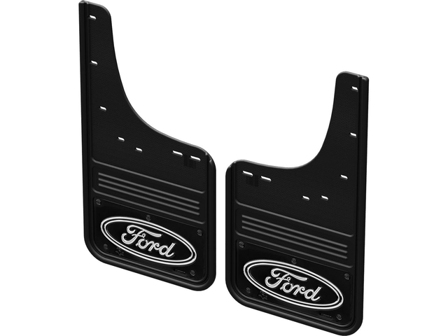 Rear Pair Splash Guards With Black Ford Oval