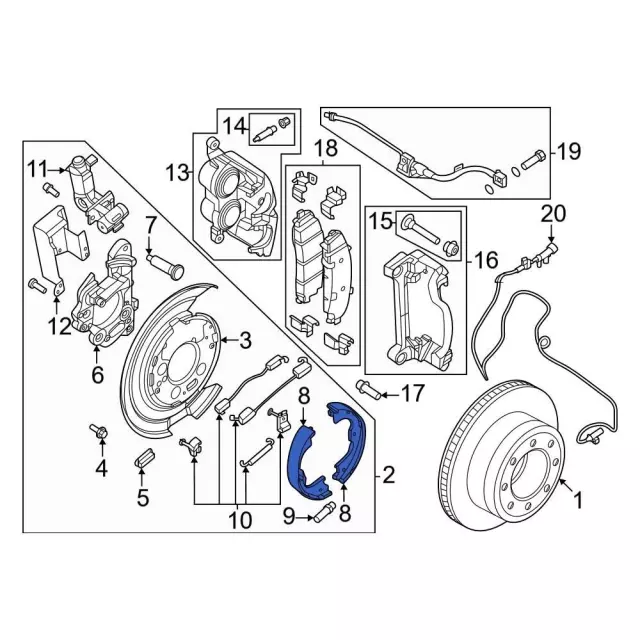 pc3z2648a - Ford Park Brake Shoes | Levittown Ford Parts