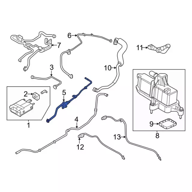LX6Z-9D333-X - Evaporative Emissions System Lines 2020-2025 Ford