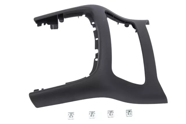 Jet Black Front Floor Console Rear Trim Panel