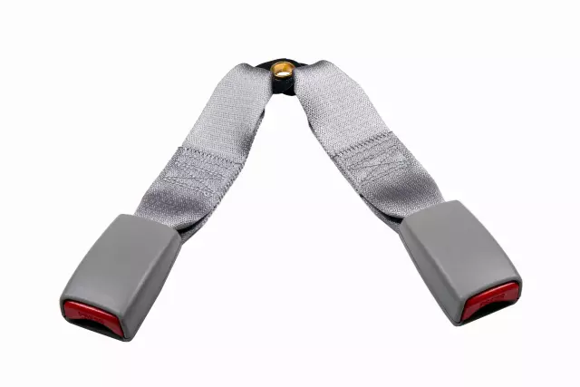 Light Gray Rear Center Seat Belt with Buckle