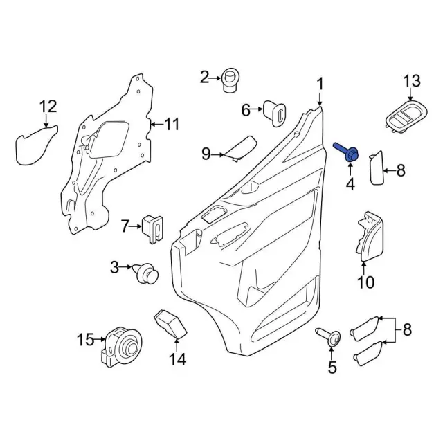 w704875s439 - Ford Door Trim Panel Screw | Levittown Ford Parts