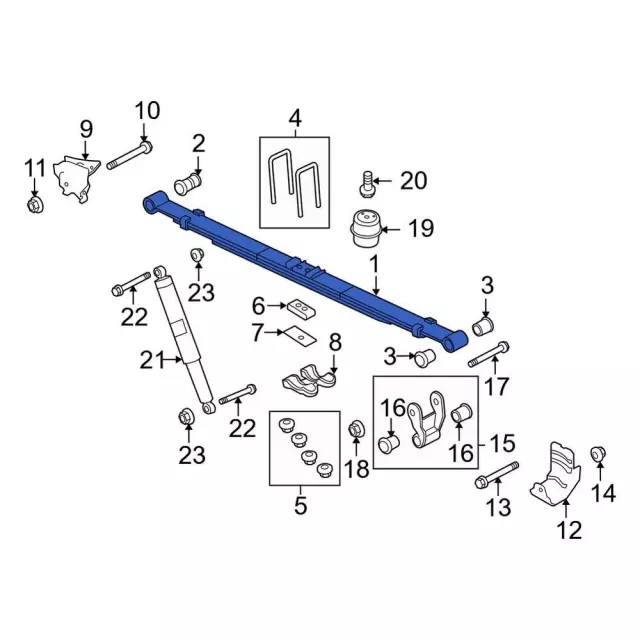 DL3Z-5560-A - Leaf Spring - 2009-2014 Ford F-150 | Eastgate Ford Parts