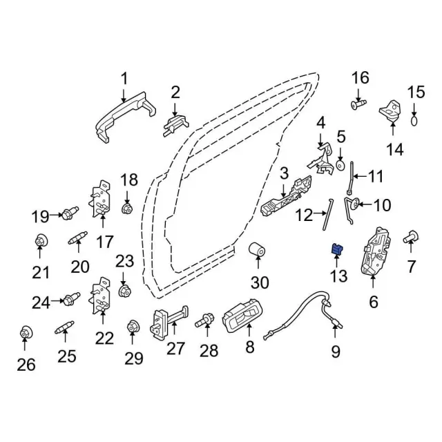 8s4z5421952a - Ford Door Lock Rod Clip | Levittown Ford Parts