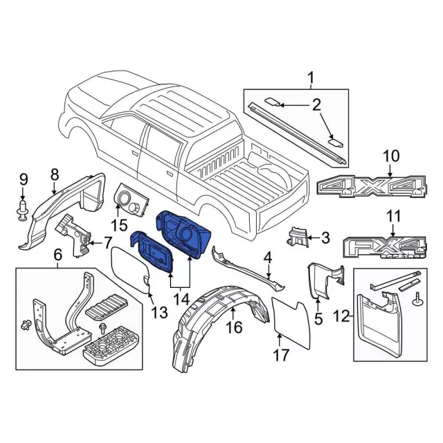PC3Z-2827936-A - Fuel Filler Neck Mount Plate 2023-2026 Ford