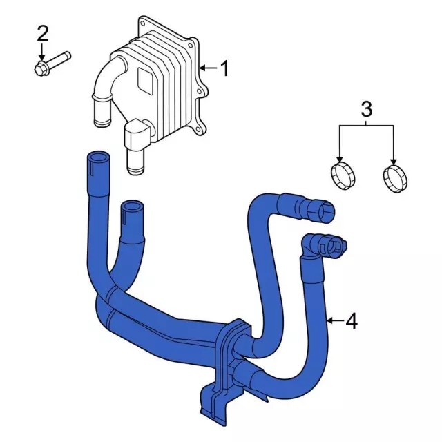 DG1Z-6A715-A - Engine Oil Cooler Hose Assembly - 2013-2019 Ford